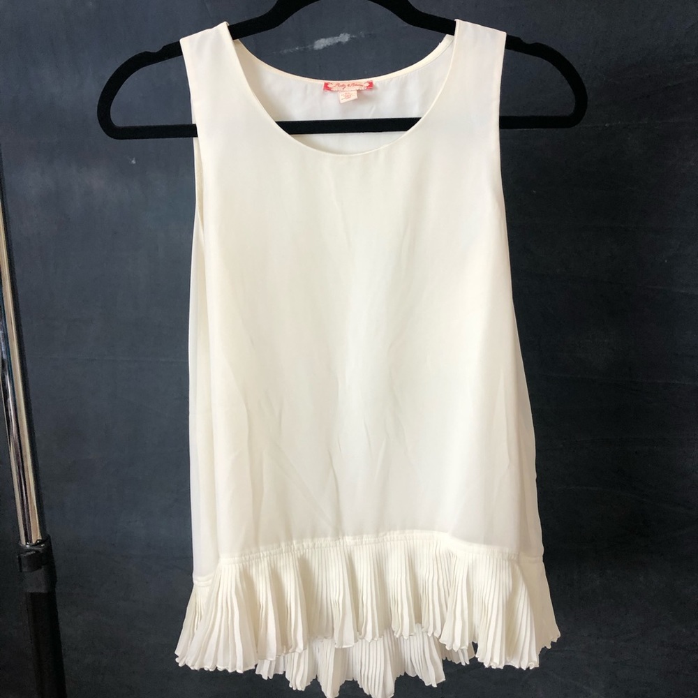 Cream Blouse Tank Top